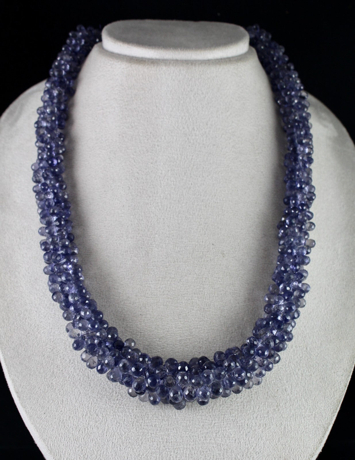Certified Natural Blue Iolite Teardrop 901 Ct Gemstone Fashion Necklace