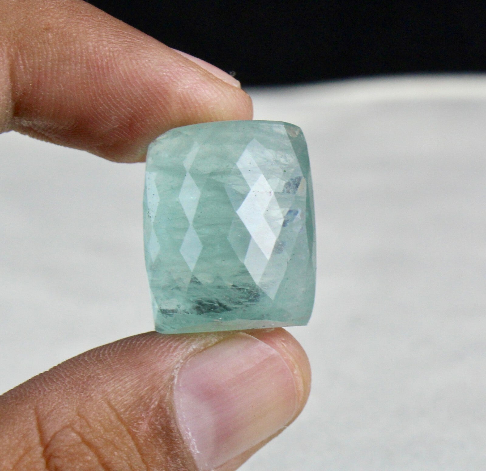 Certified Natural Aquamarine 44.30 Ct Cabochon Gemstone Pendant Brooch