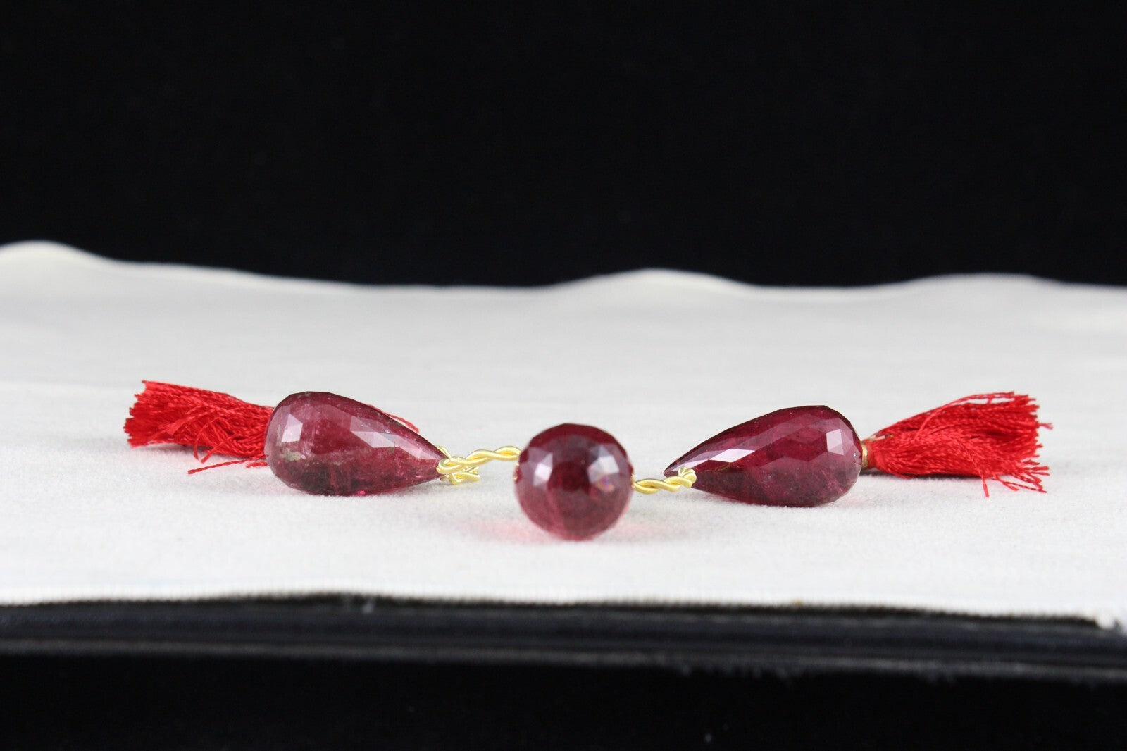 Certified Natural Tourmaline Rubellite 110ct Gemstone Sterling Silver Earrings