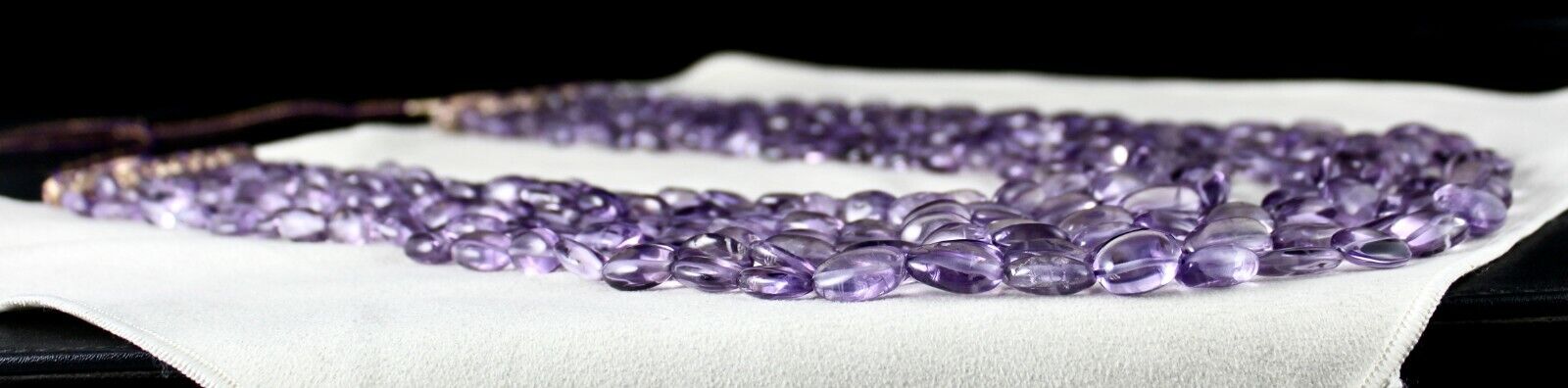 Natural Amethyst Beaded Long Nugget 7 L 1434 Ct Purple Gemstone Fashion Necklace