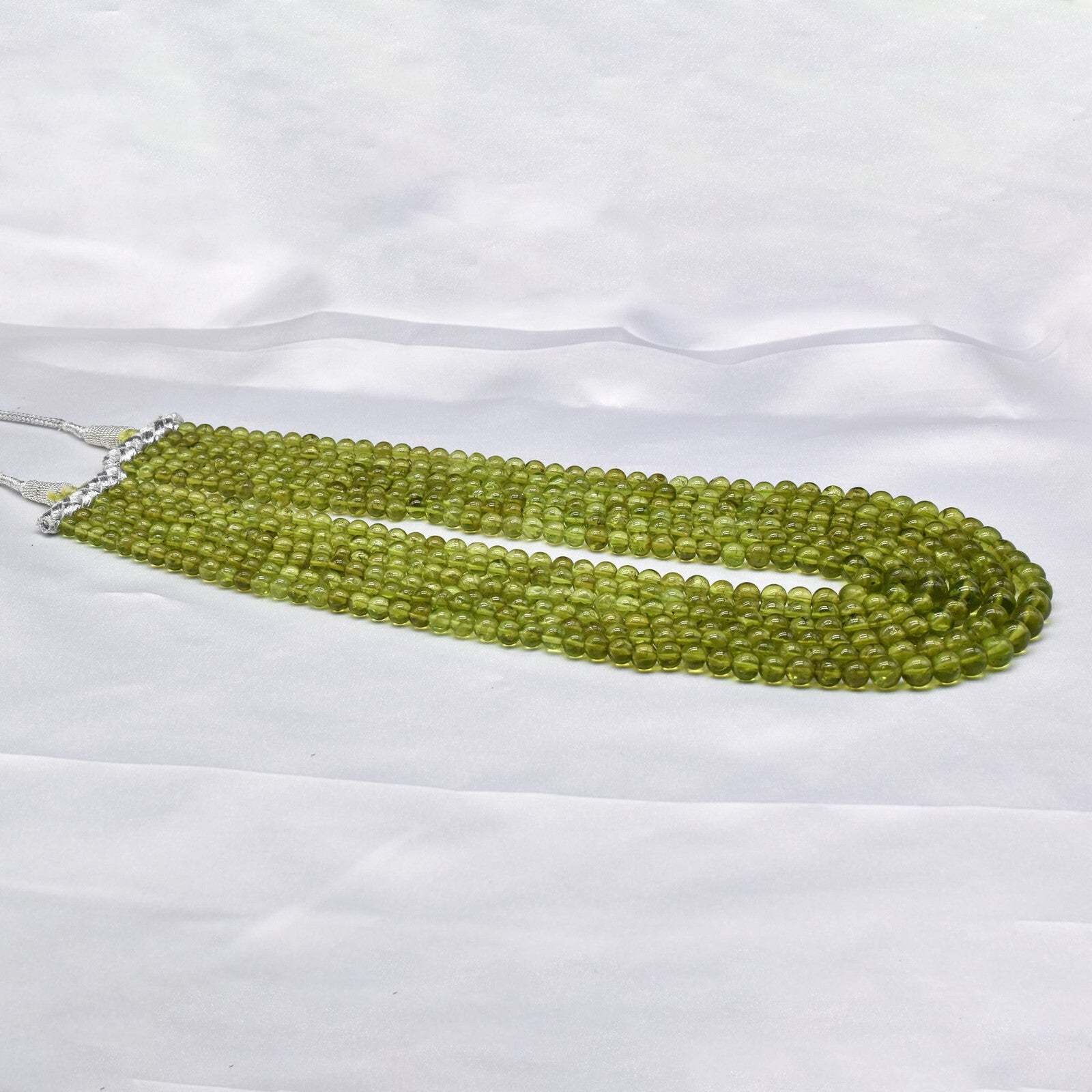 Certified Natural Peridot Beads Necklace 1004 Ct Semi Precious Gemstone