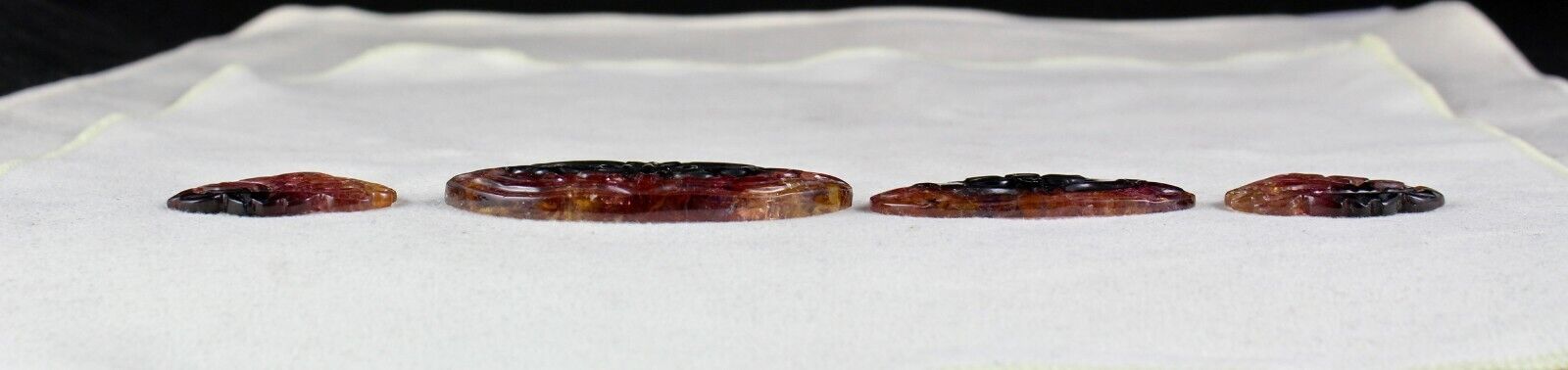 RARE NATURAL MULTI BI TOURMALINE CARVED 4 PCS 189.30 CARATS GEMSTONE DESIGN SET