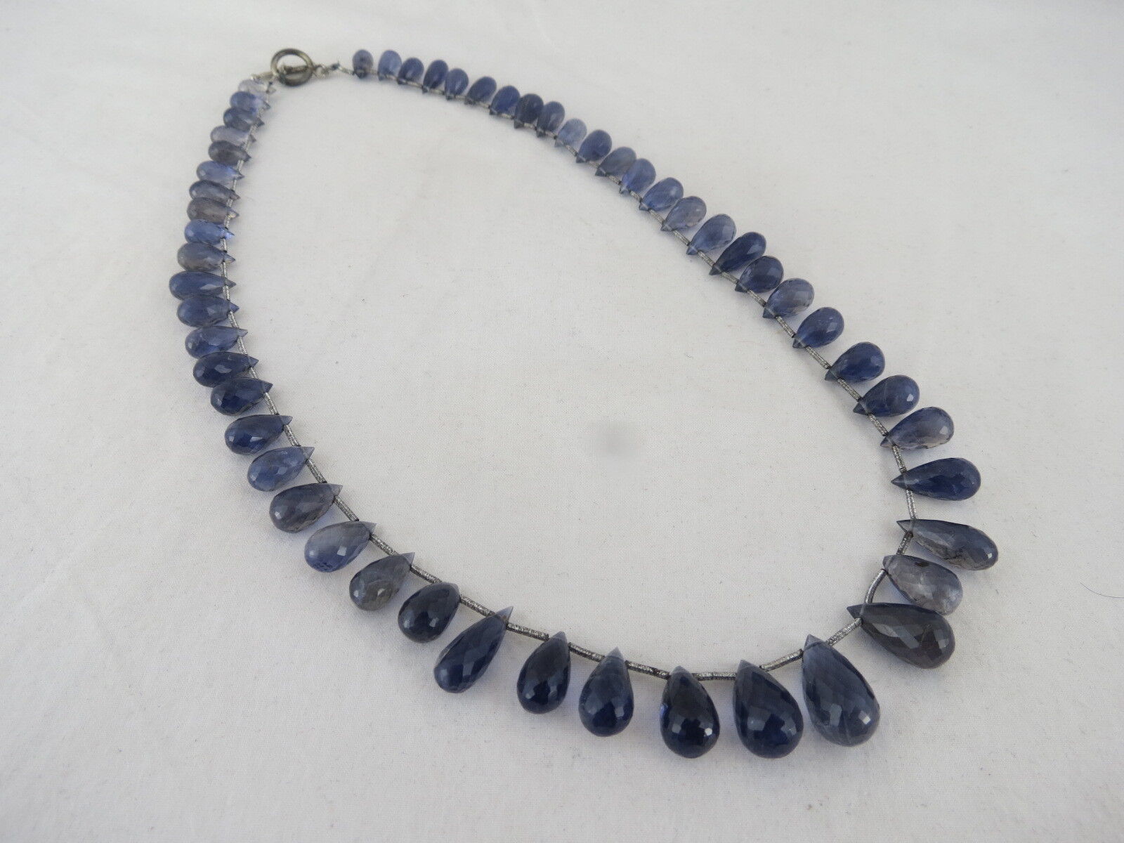 Natural Blue Iolite Faceted Teardrop Beads 133 Ct Gemstone Fashion Necklace