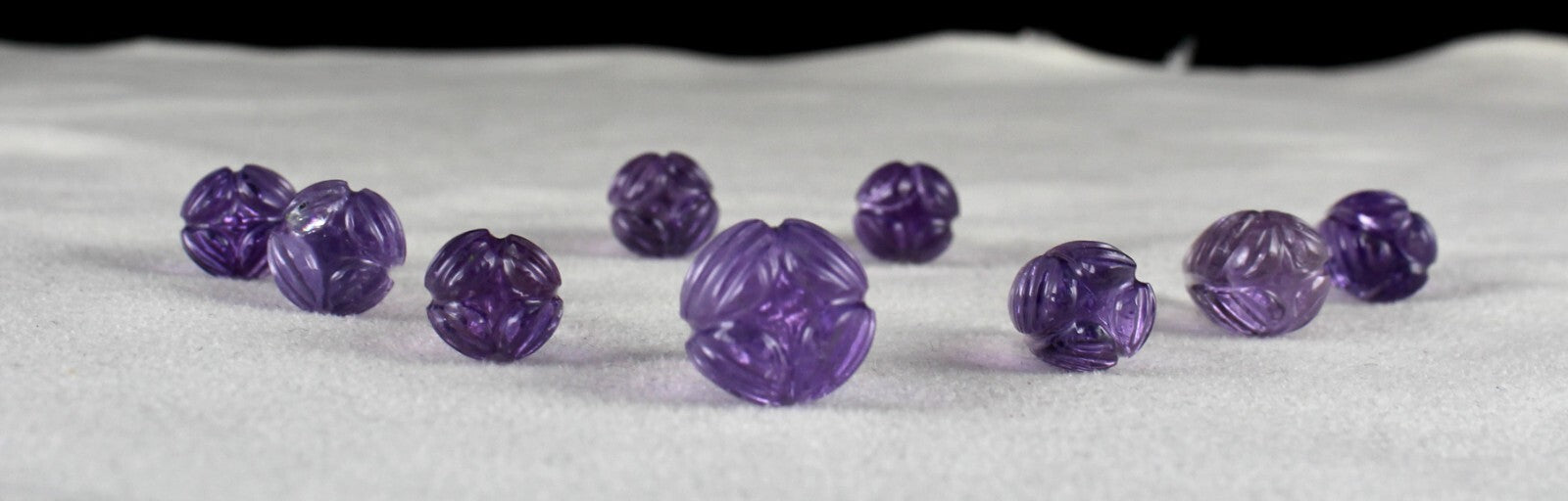 Natural Amethyst Drop Earrings Necklace Set 9 Pc 108 Ct Purple Gemstone