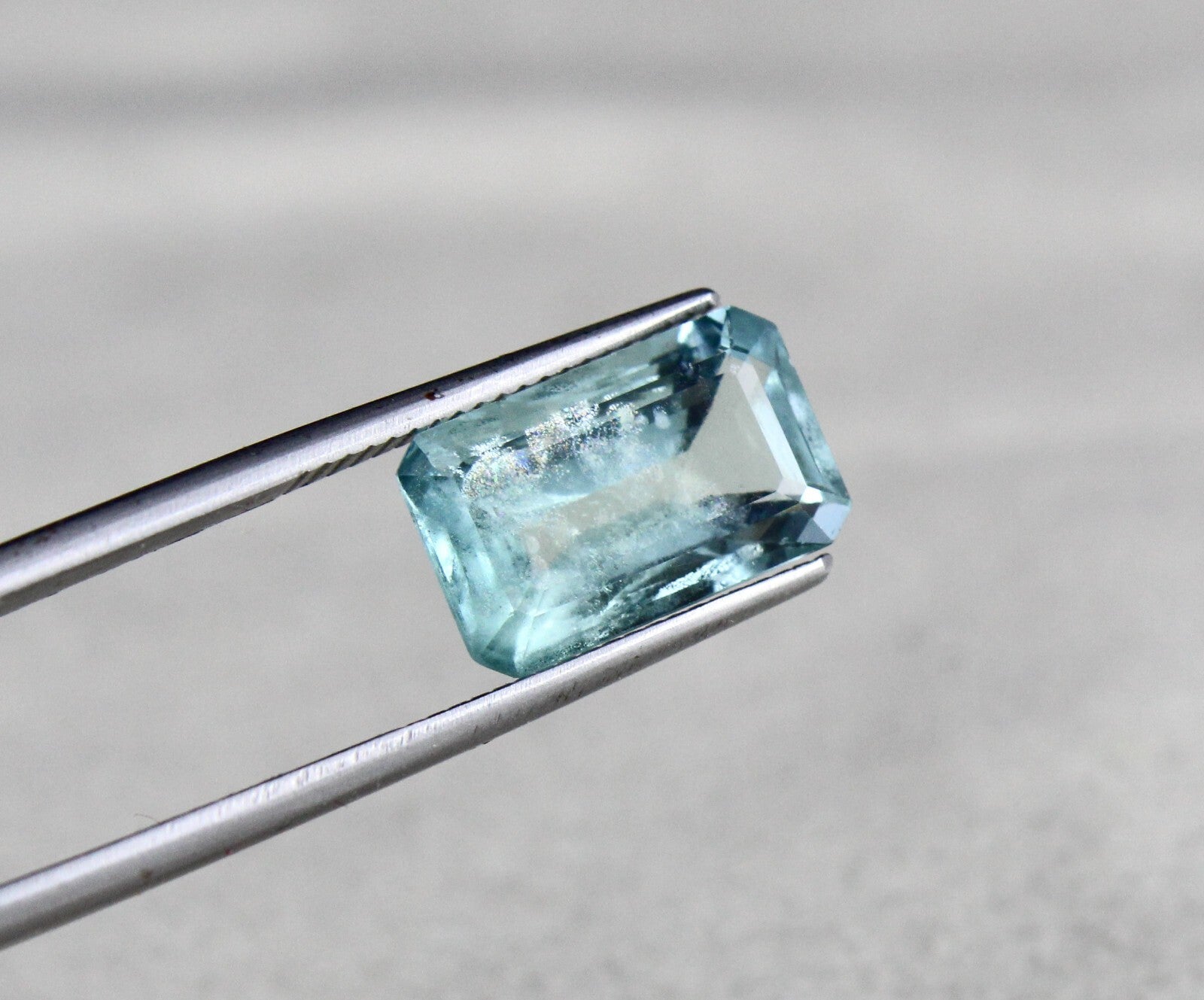 Certified Natural Blue Aquamarine 4.67ct Octagon Loose Gemstone For Ring Pendant