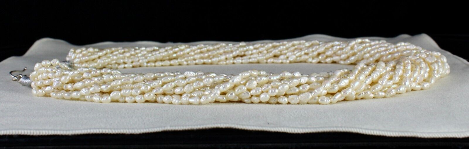 GENUINE FRESH WATER PEARL BEADS FANCY 17 L 802 CARATS GEMSTONE FASHION NECKLACE