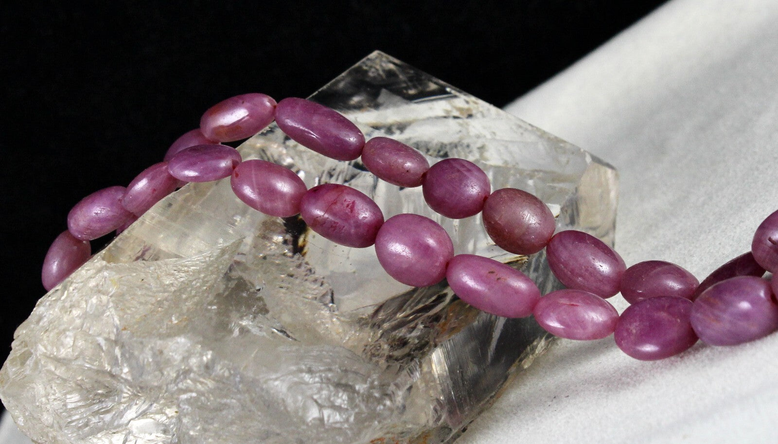 Natural Untreated Ruby Nugget Beads 263 Ct Sterling Silver Fashion Necklace 1 L