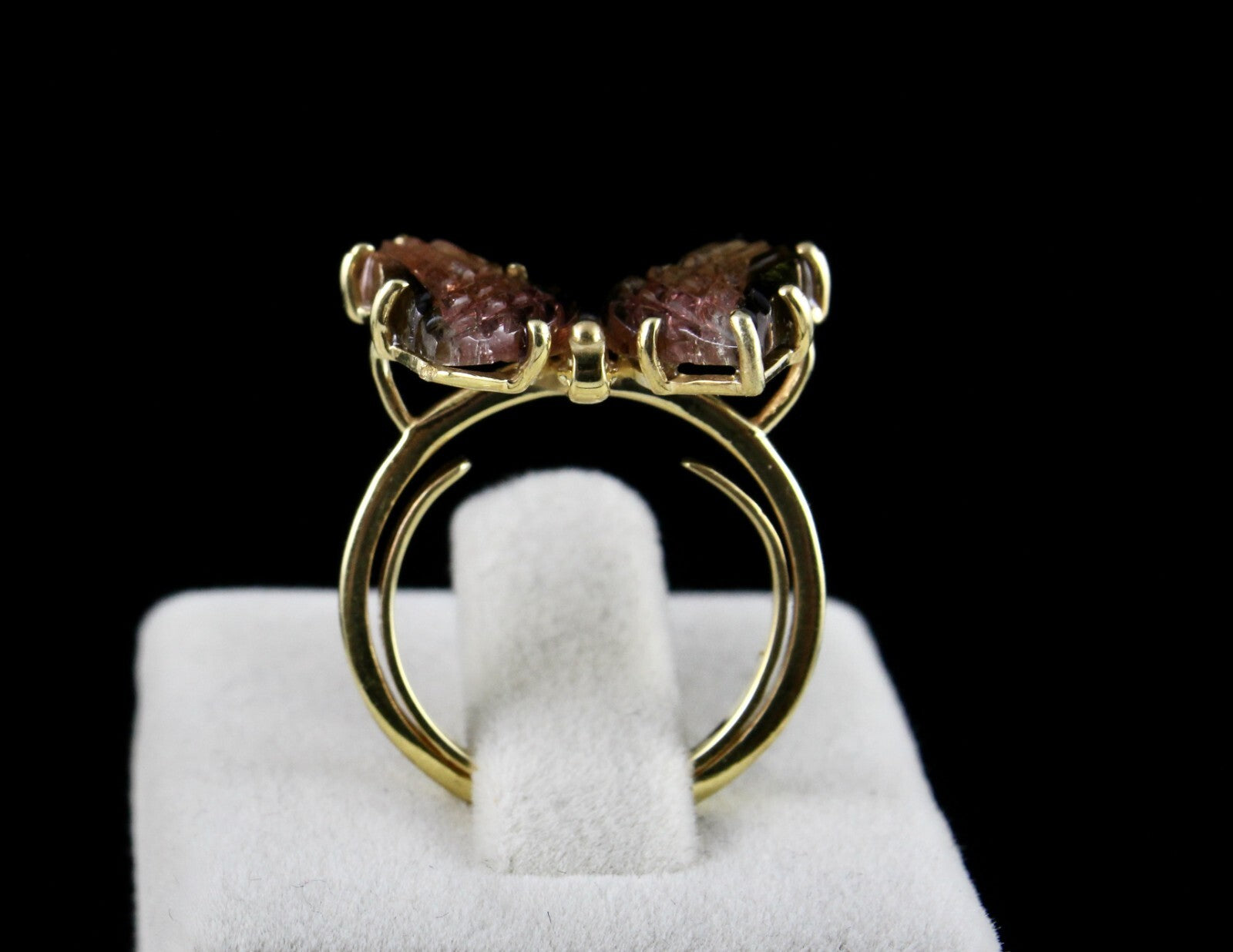 Tourmaline Multi Colour Butterfly 10ct Party Ring 925 Sterling Silver