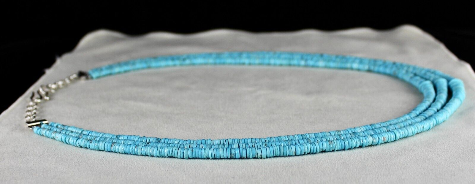 REAL NATURAL TURQUOISE FACETED BUTTON BEADS 3 L 441 CT GEMSTONE FASHION NECKLACE