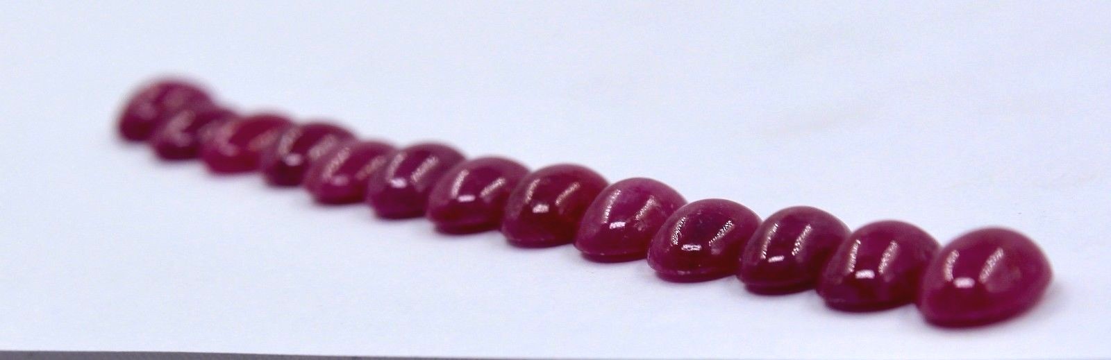 Natural Ruby 22.95 Ct Oval Cabochon 8x6mm Loose Gemstone Set