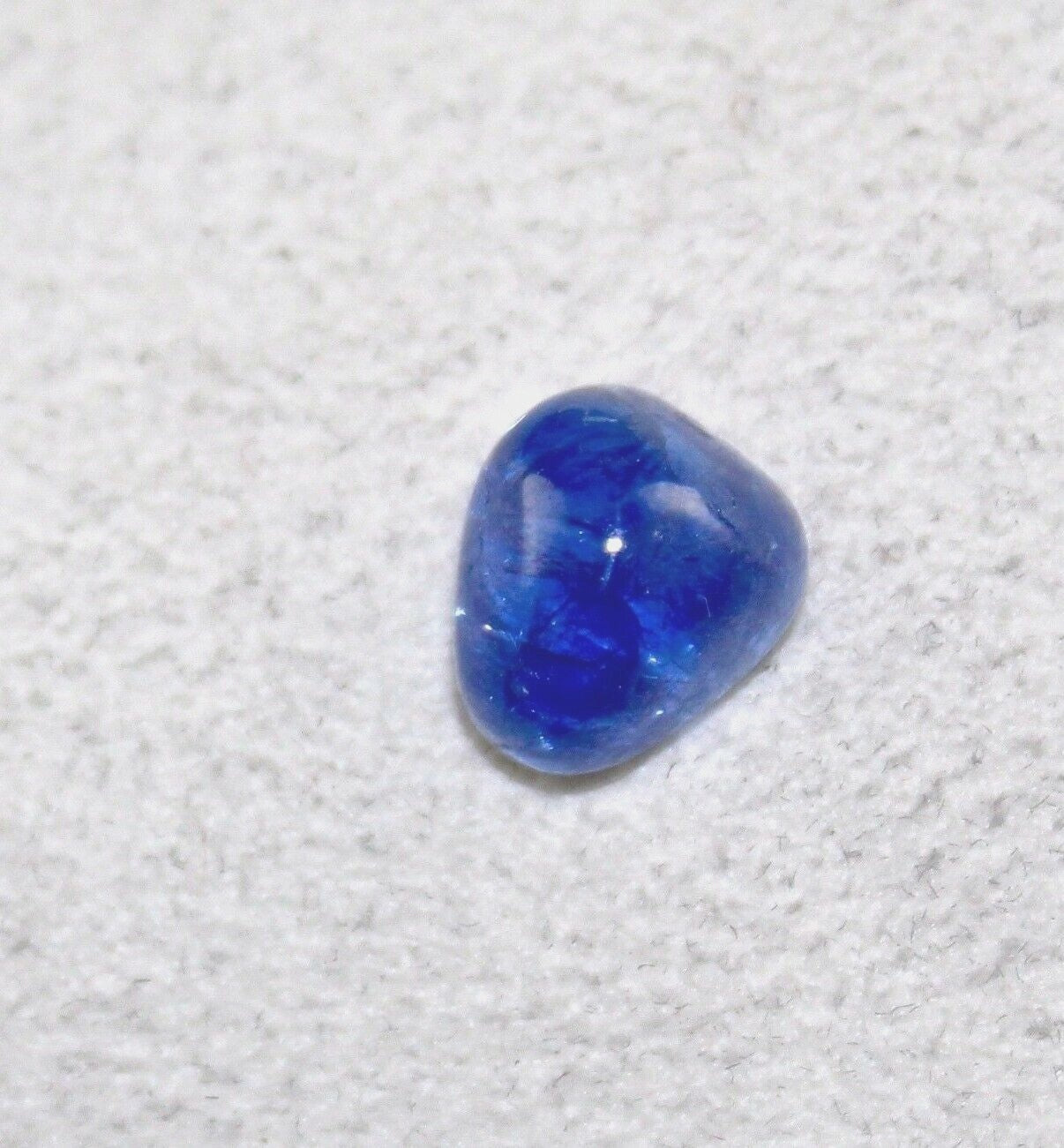 Certified Triangle Cabochon 8.57 Ct Natural Blue Sapphire Ring Pendant For Women