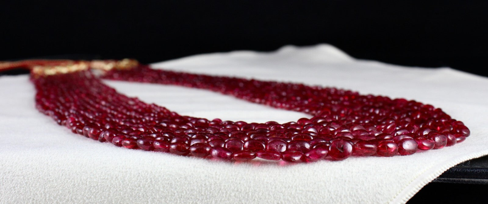 Certified Natural Red Spinel 11 L 619 Ct Necklace, Important Gemstone Beads