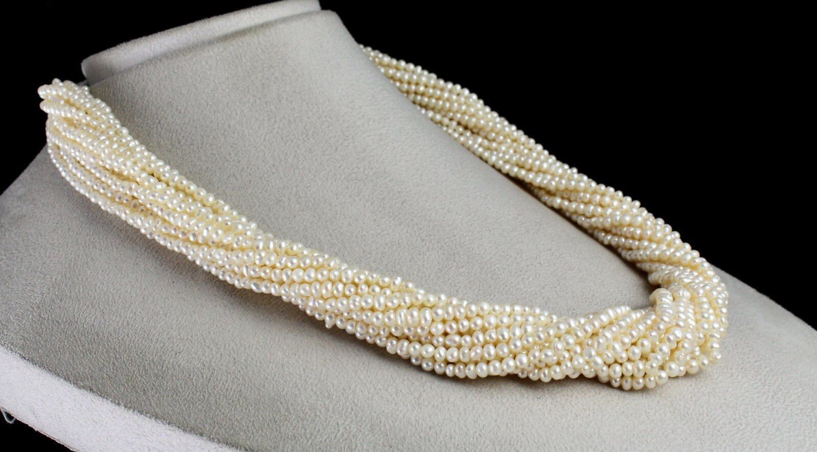 Genuine Round Fresh Water Pearl Beads Necklace 772 Ct Fashion Gemstone For Women