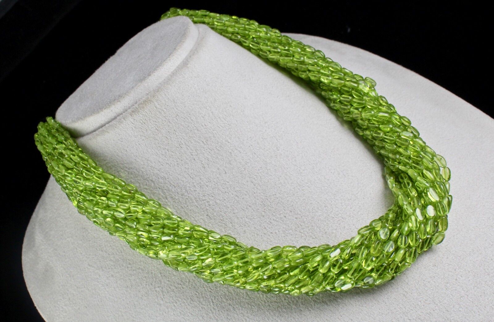 Natural Peridot Beads Cabochon 20 L 1173 Ct Green Gemstone Statement Necklace