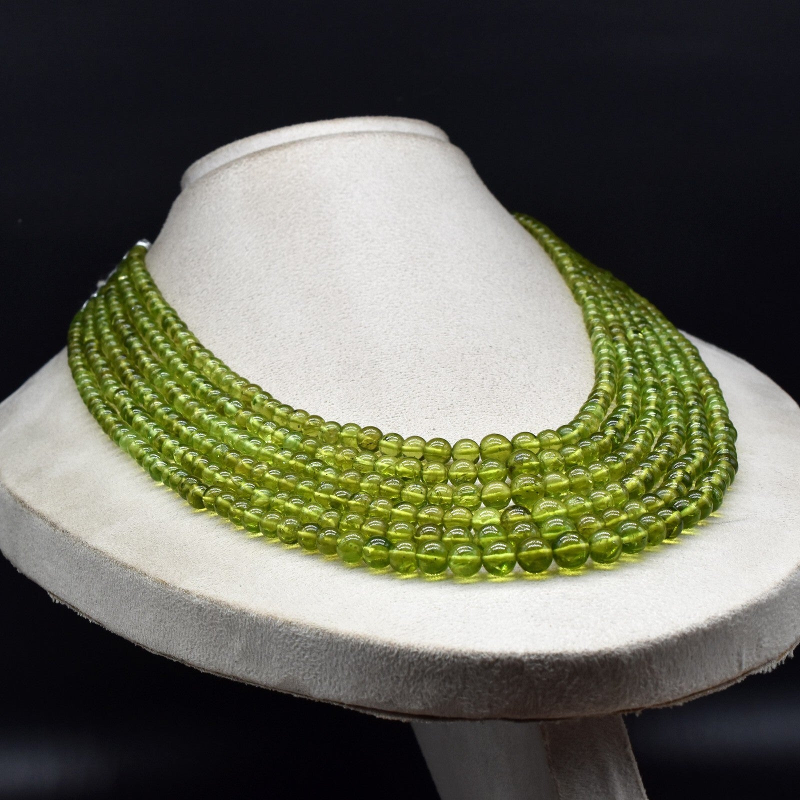 Certified Natural Peridot Beads Necklace 1004 Ct Semi Precious Gemstone