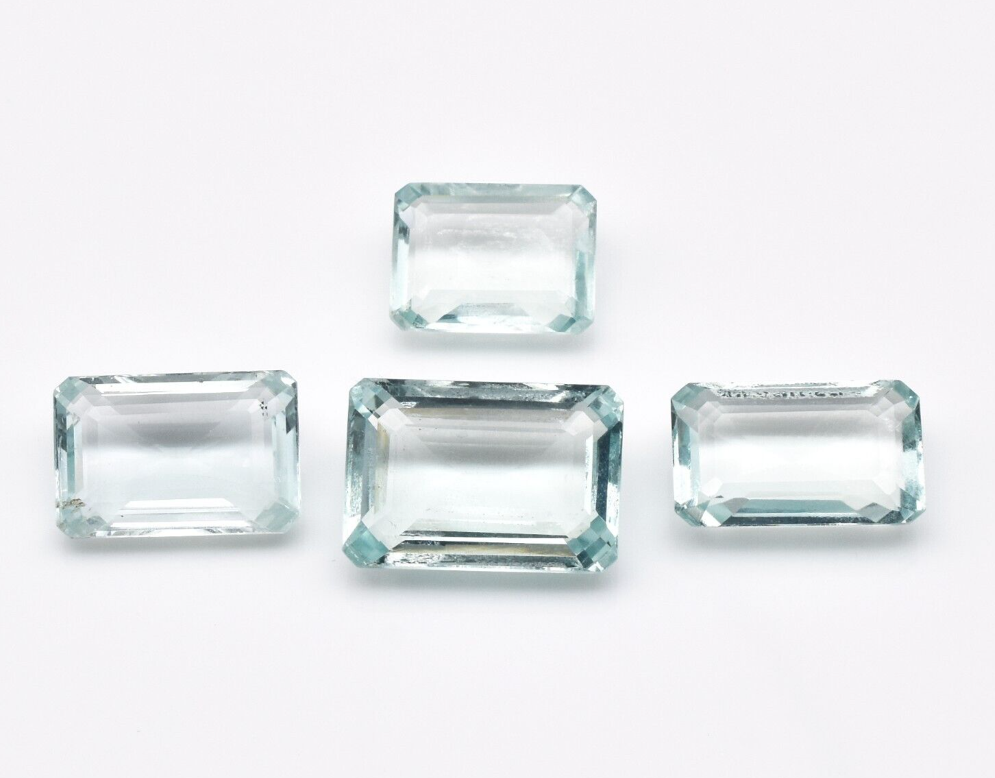Natural Blue Aquamarine Octagon Cut Gemstone 21.93 Ct Earring Pendant Designing