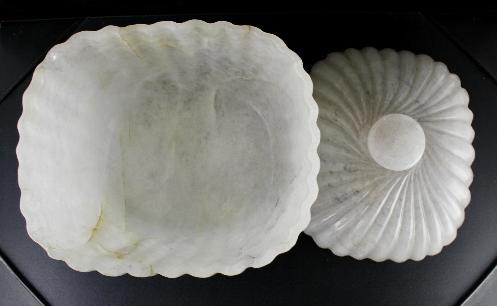 Certified Natural Rock Crystal Quartz 17170ct Carved Gemstone Bowl Home Decor