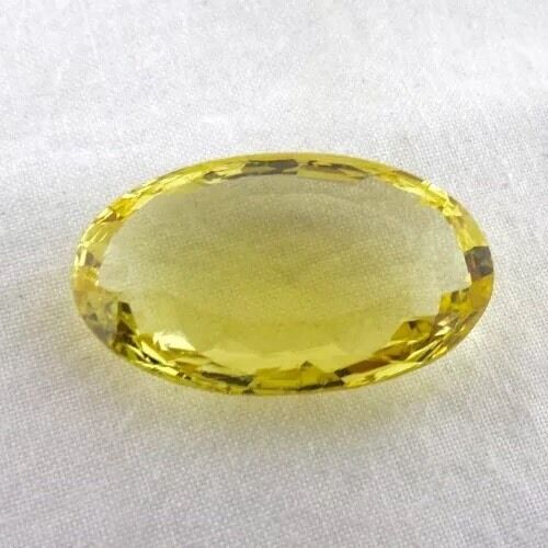 Certified Natural Yellow Aquamarine Heliodor Oval 12.79 Ct Gemstone Ring Pendant