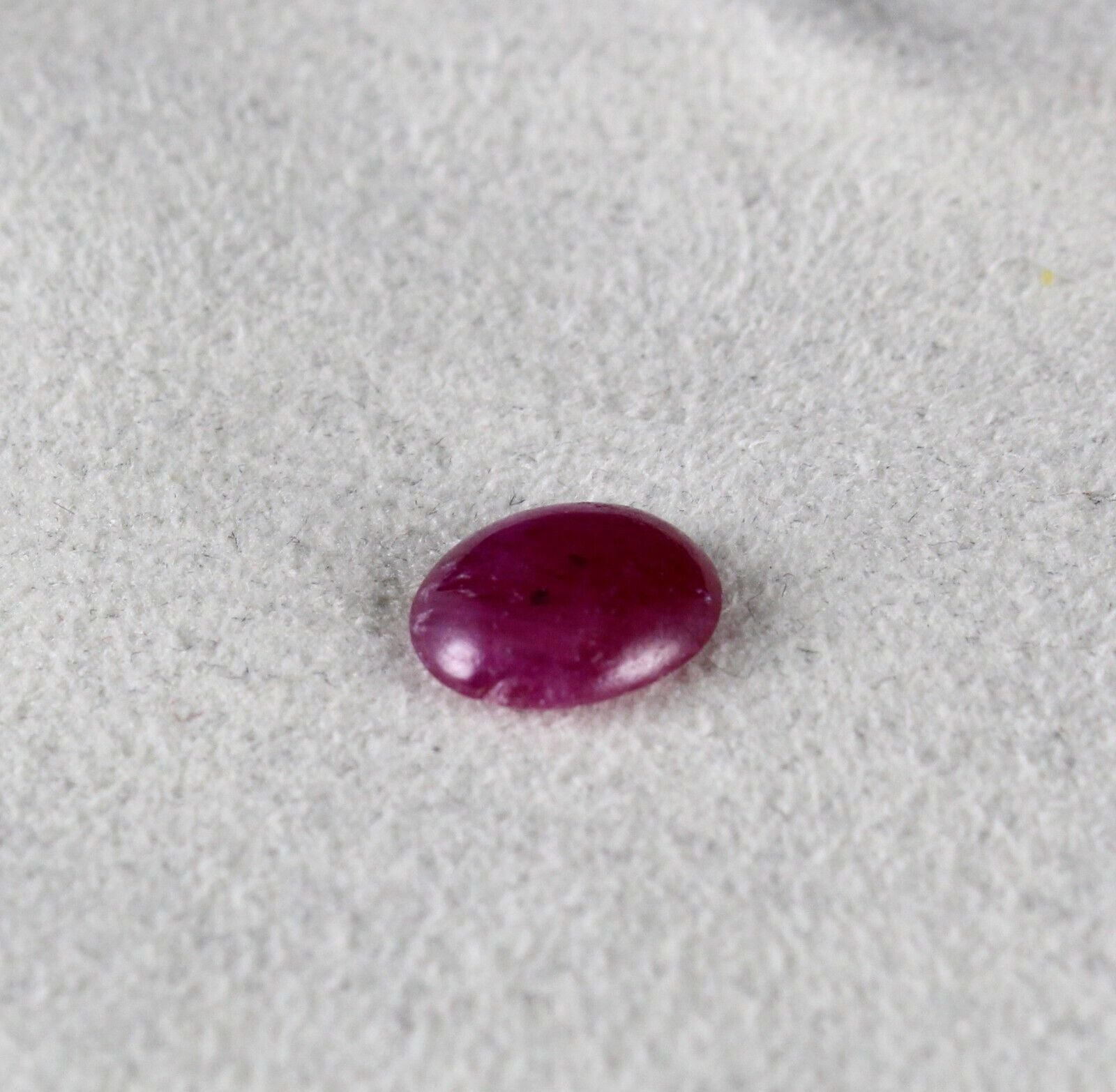 FLAT NATURAL RUBY OVAL CABOCHON 2.06 CTS LOOSE RED GEMSTONE RING PENDANT DESIGN