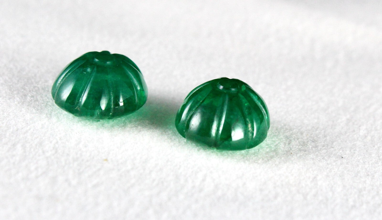 Certified Natural Emerald Flower 21.24 Ct 15x12mm Gemstone Earrings Pair