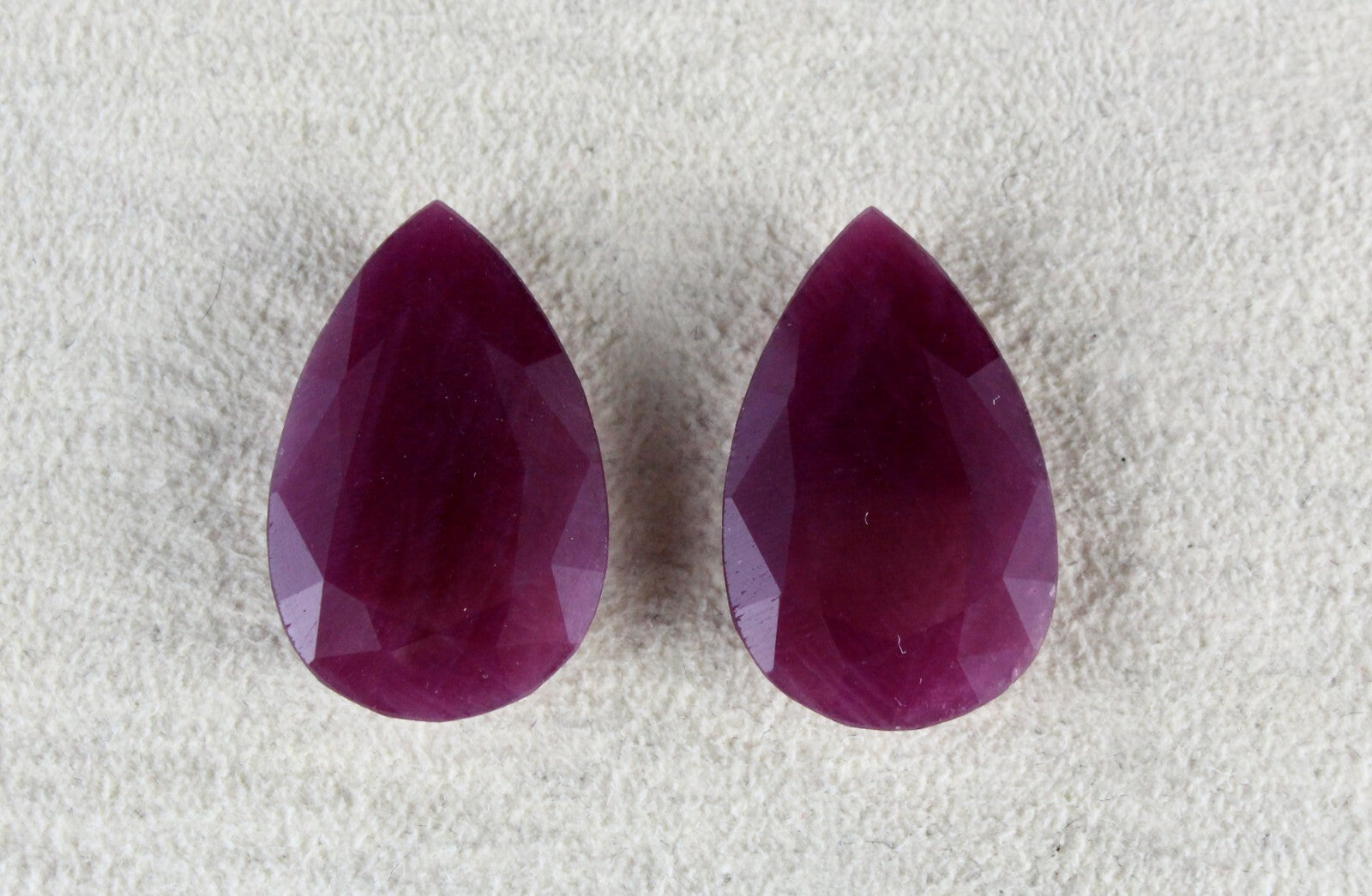 Certified Natural Untreated Ruby Pair 36.58 Ct Pear Cut Gemstone Earrings