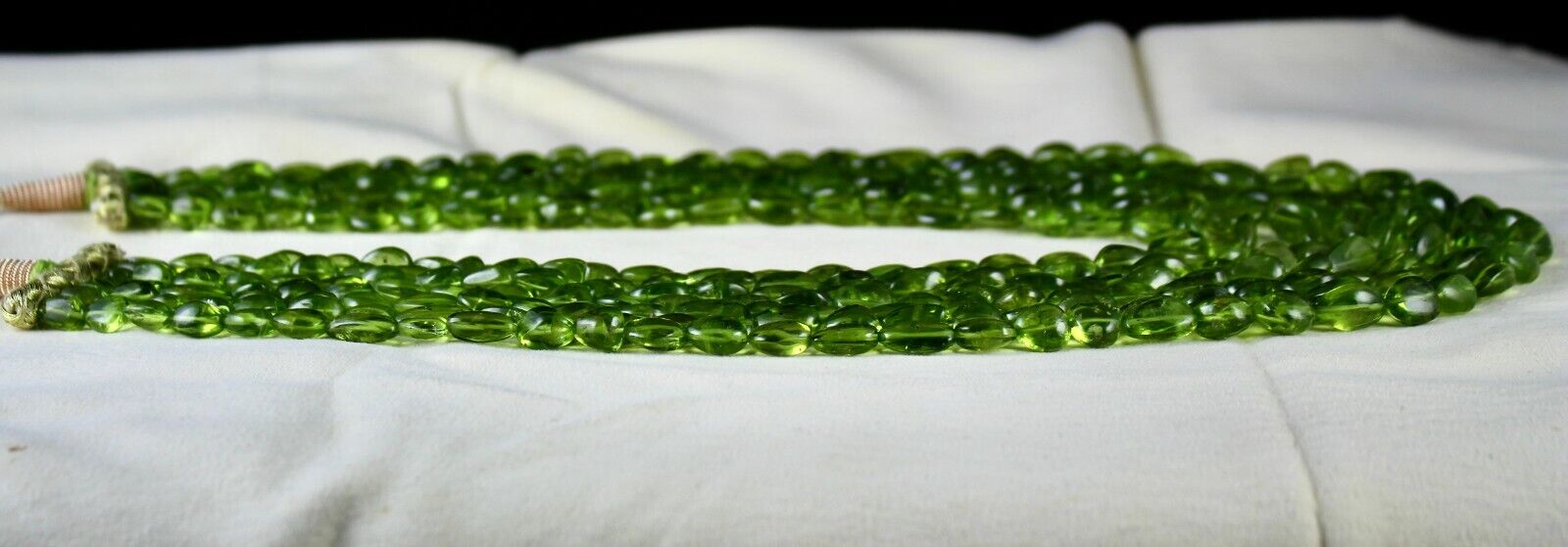 FINEST NATURAL PERIDOT BEADS CABOCHON 7 L 1310 CARATS GEMSTONE FASHION NECKLACE