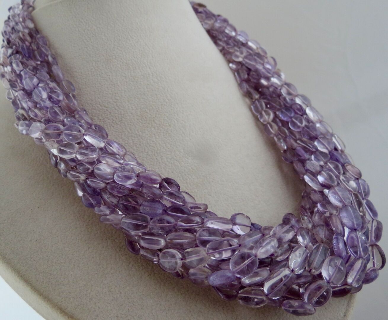 Natural Brazil Amethyst Beads Long 14 L 1419 Ct Gemstone Silver Fashion Necklace