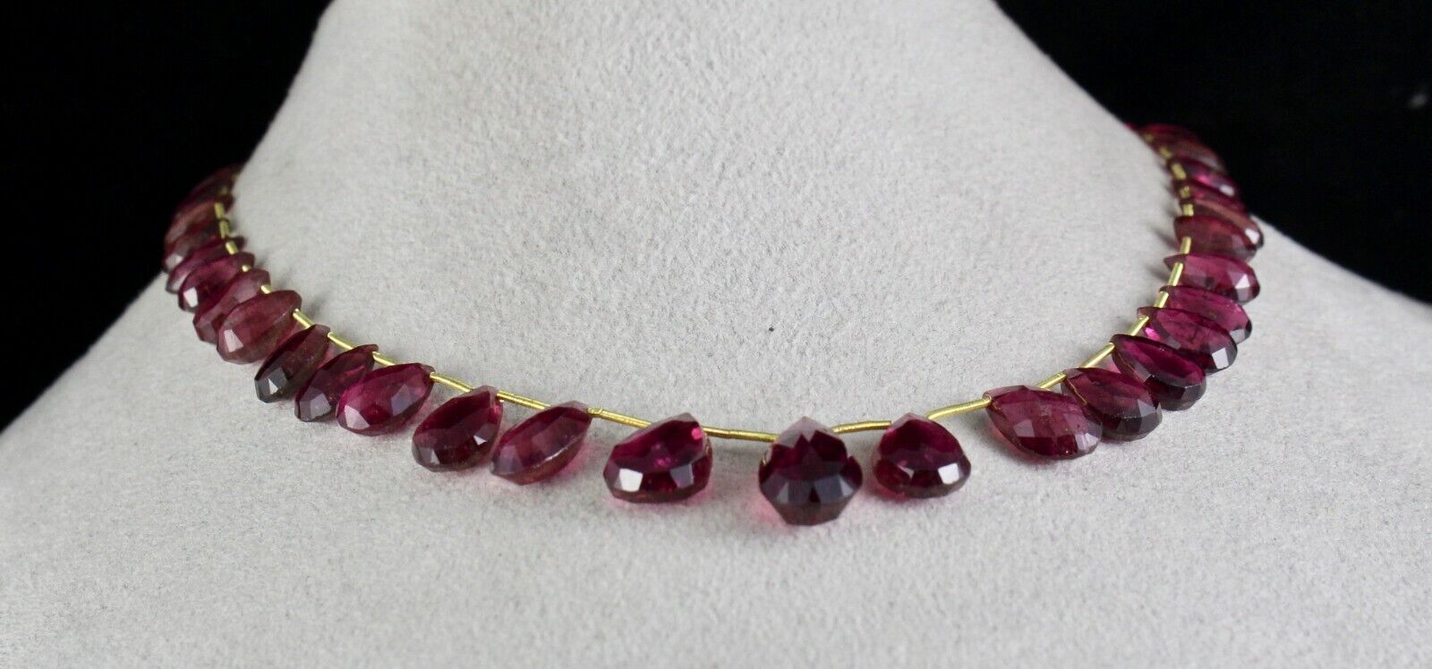 Natural Pink Tourmaline Rubellite Bead Briolette 125 Ct Gemstone Finest Necklace