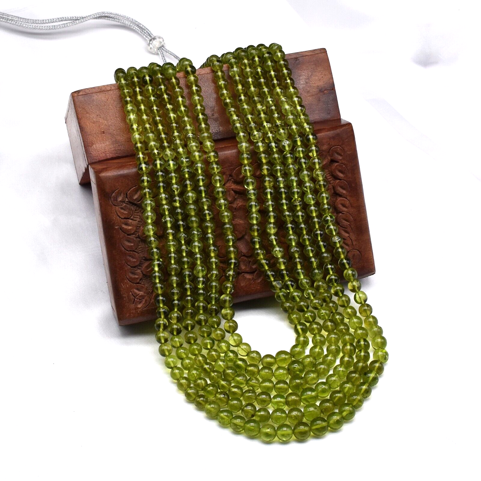 Certified Natural Peridot Beads Necklace 1004 Ct Semi Precious Gemstone