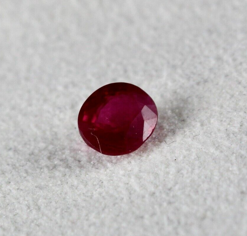 Certified Natural Heated Burma Ruby 1.51 Ct Oval Loose Stone Ring Pendant