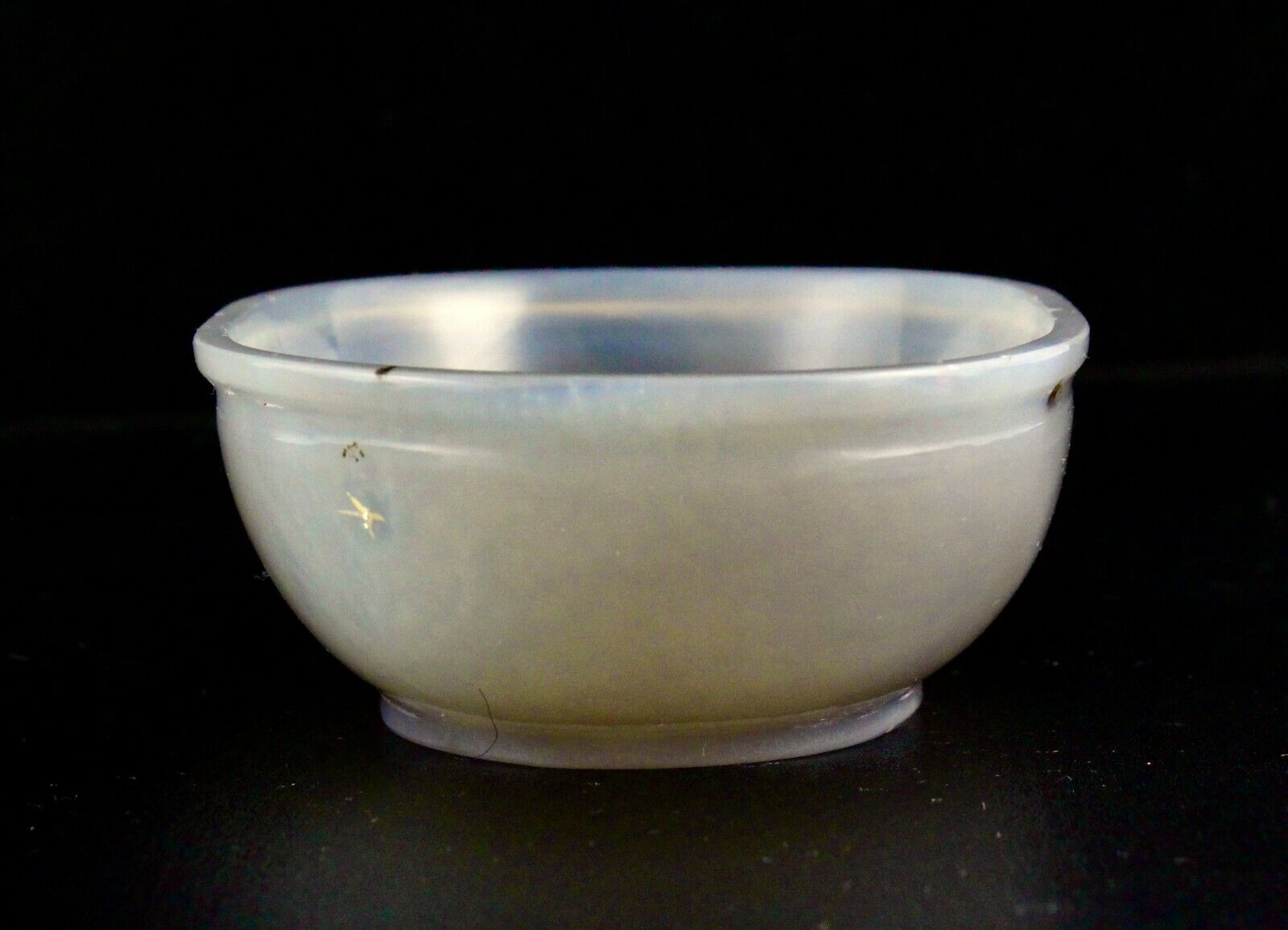 Hand Crafted Natural Chalcedony Carved Oval 683 Carats gemstone Bowl Home Decor