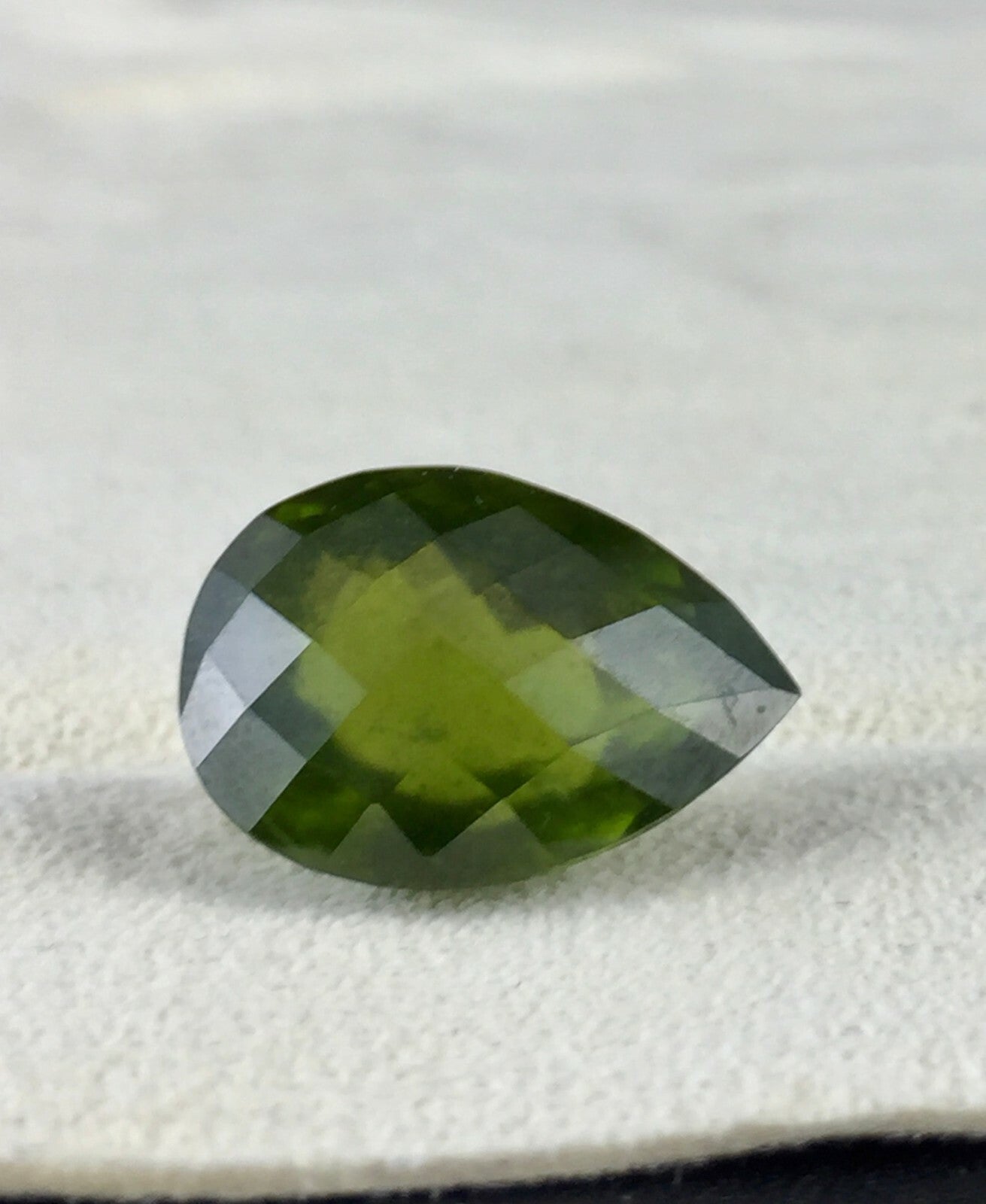 Natural Green Vesuvianite Idocrase Pear Cut Gemstone 17.40 Ct For Ring Pendant