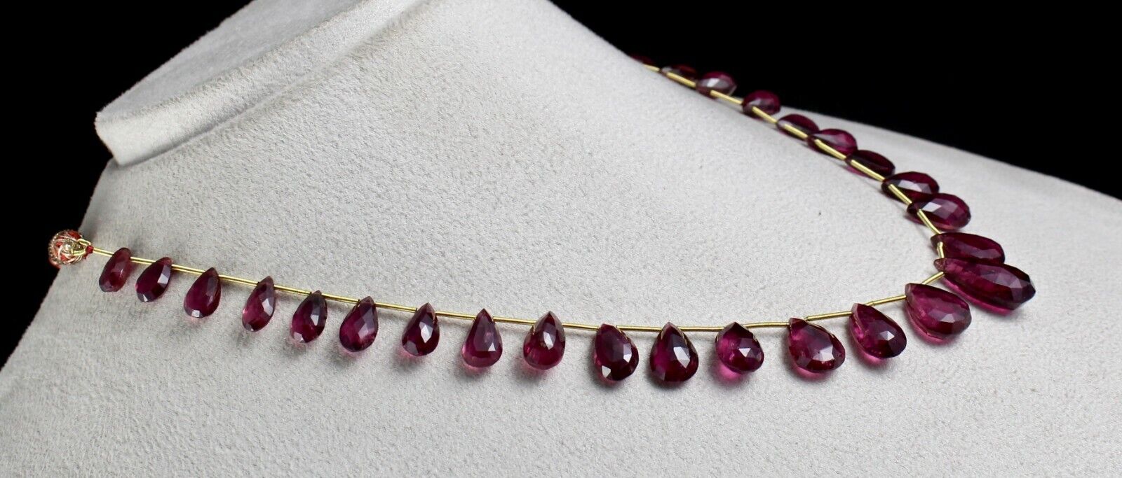Natural Pink Tourmaline Rubellite Bead Briolette 125 Ct Gemstone Finest Necklace