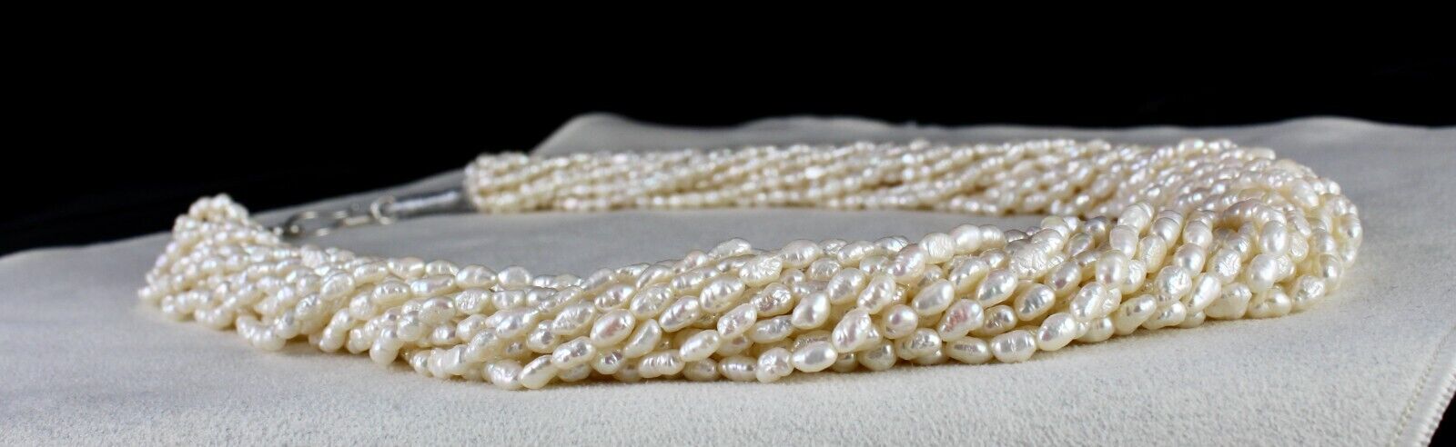 GENUINE FRESH WATER PEARL BEADS FANCY 17 L 802 CARATS GEMSTONE FASHION NECKLACE