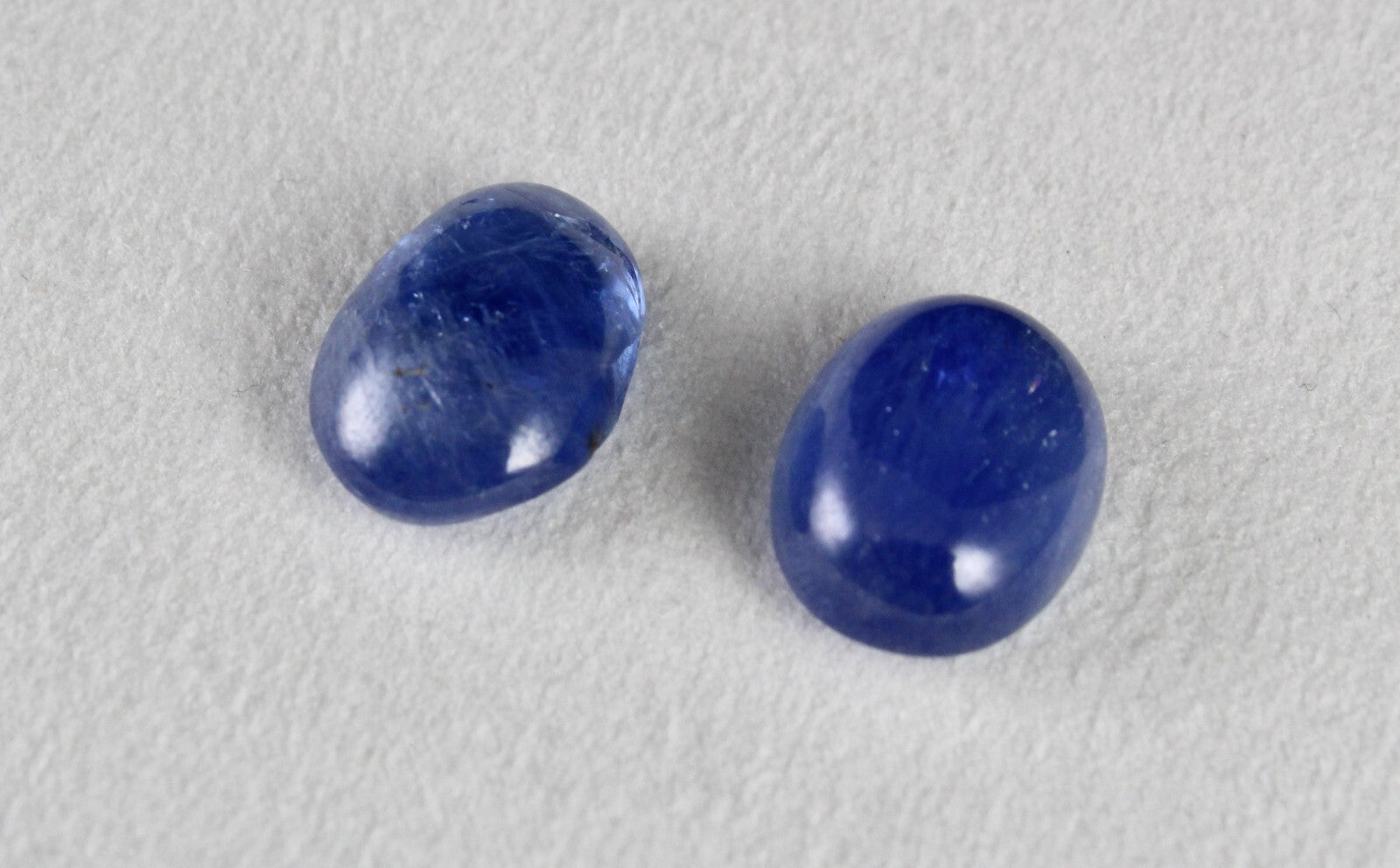 Certified Natural Blue Sapphire 33.83 Ct Cabochon Loose Gemstone Earring Pair