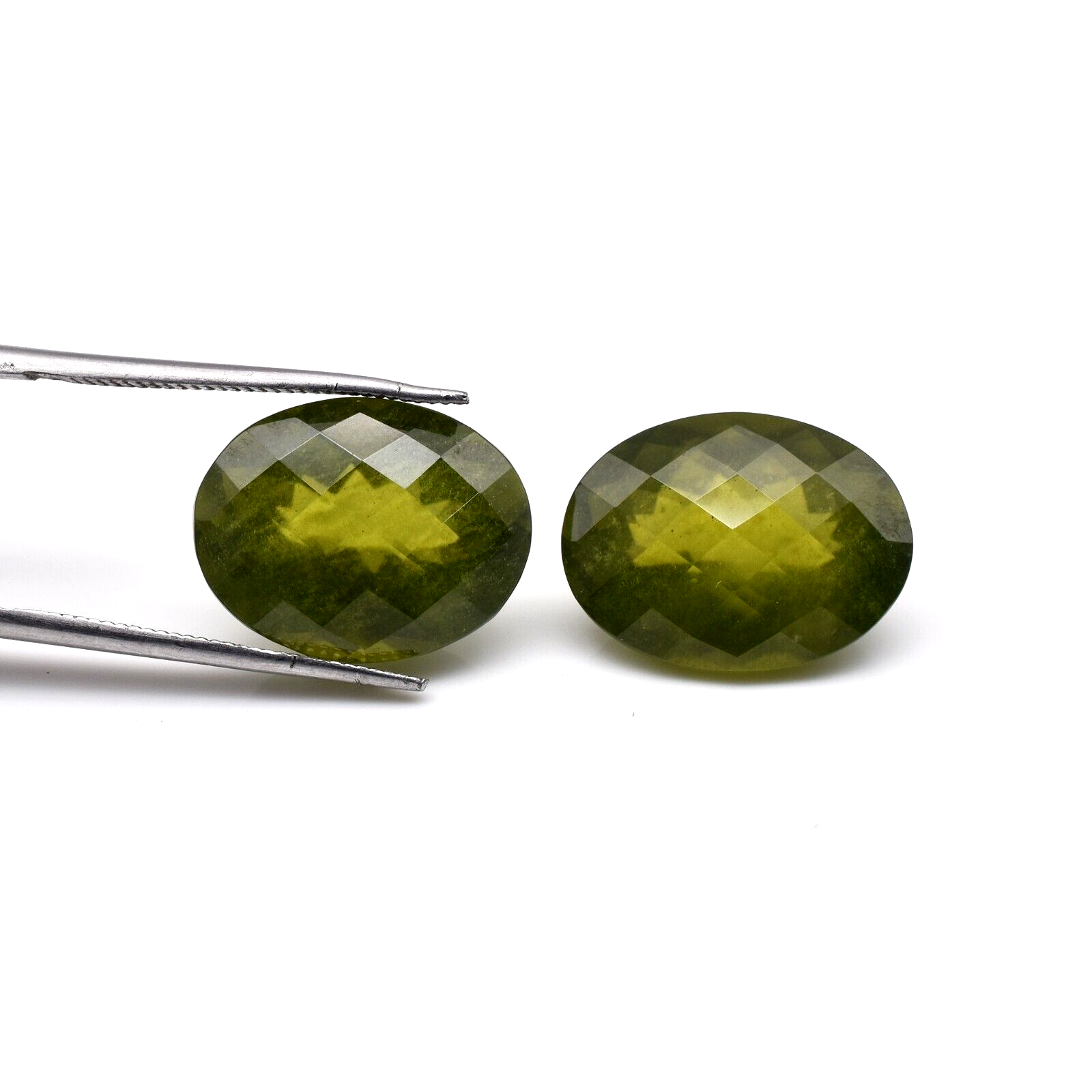 Natural Vesuvianite Idocrase 23.74 Ct Oval Gemstones 2 Pc For Earring Design