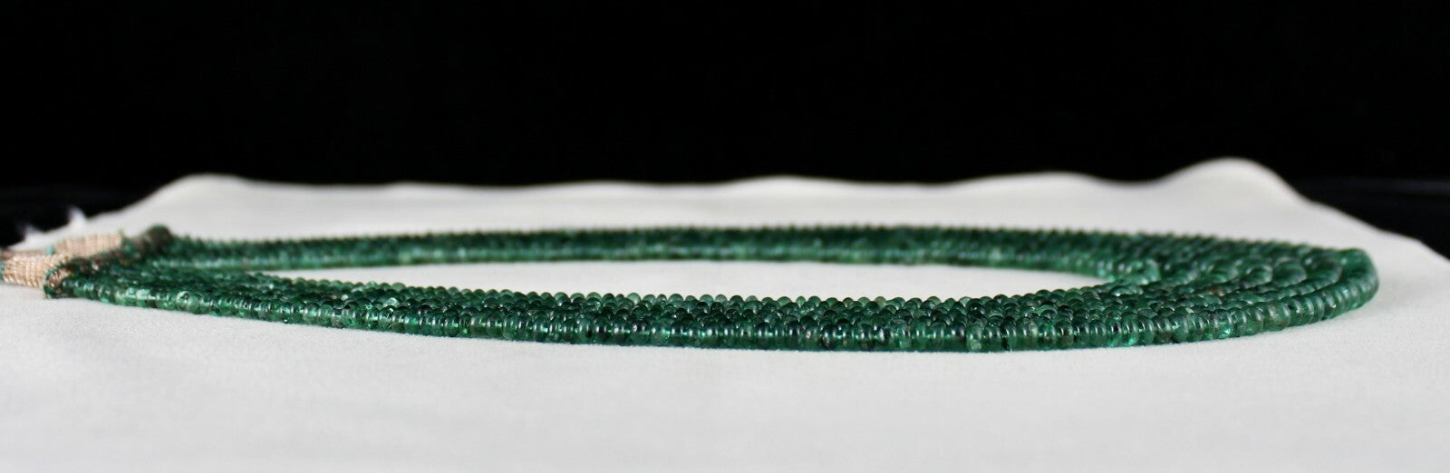 Certified Natural Emerald Beads 495 Ct Round Gemstone Party Necklace