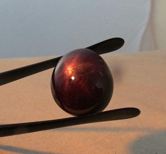 Certified Natural 6-line Star Ruby 43.87ct Oval Cabochon Gemstone Ring Pendant