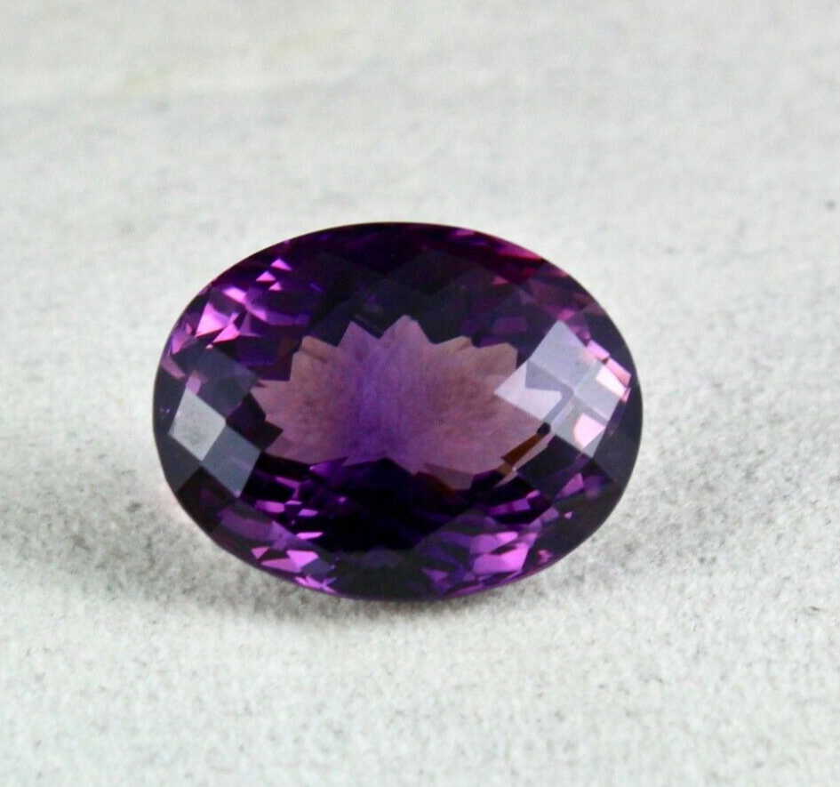 Certified Natural Amethyst 25x20mm Oval Fine Cut 43.48 Ct Gemstone Ring Pendant