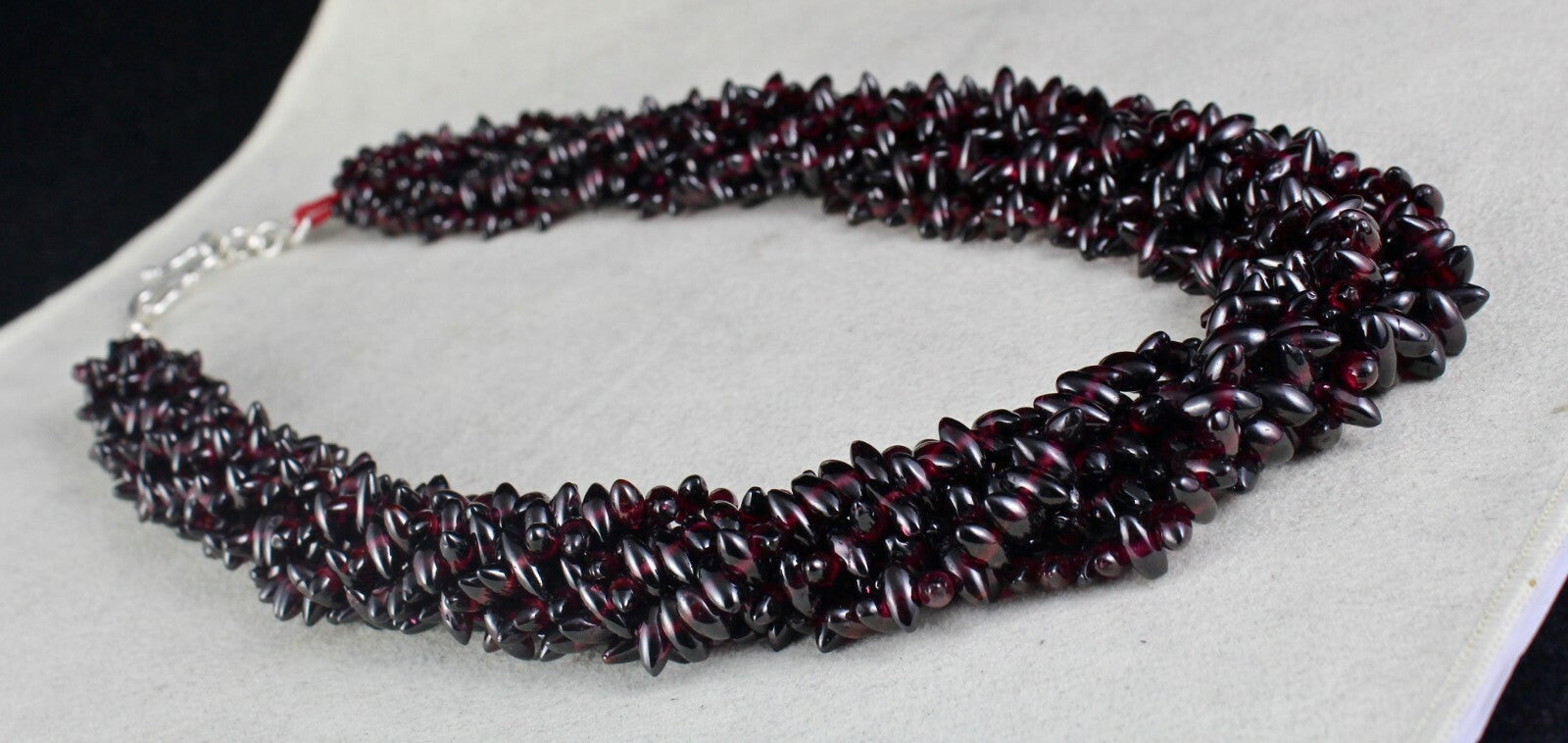 Natural Red Garnet Fancy Teardrop Necklace 1369 Ct Gemstone Beads Fine Jewelry