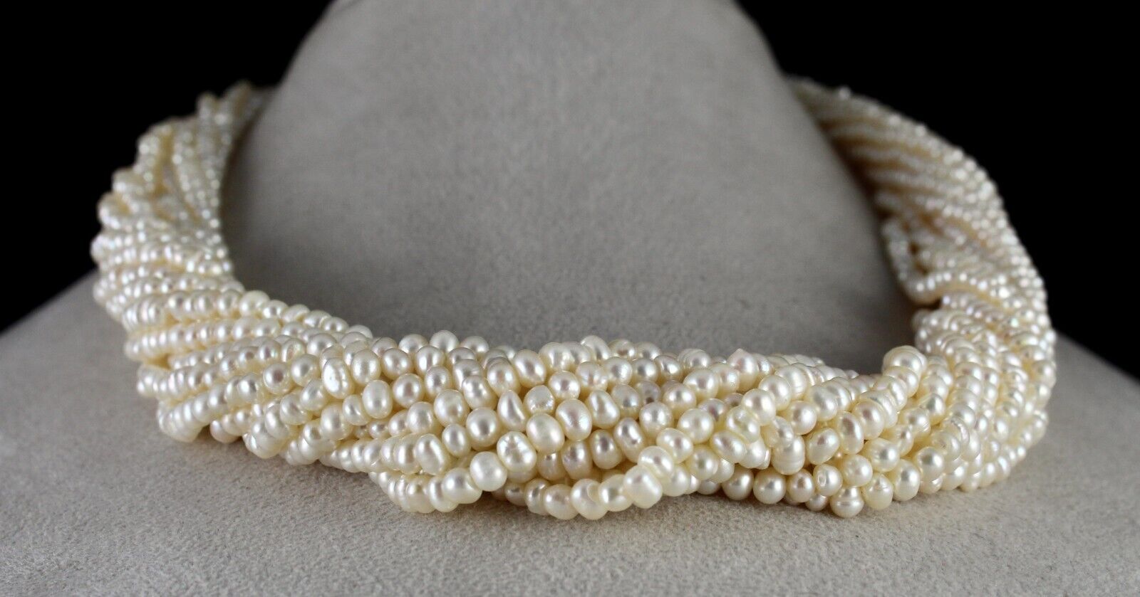 GENUINE FRESH WATER PEARL BEADS ROUND 14 L 772 CARATS GEMSTONE FASHION NECKLACE
