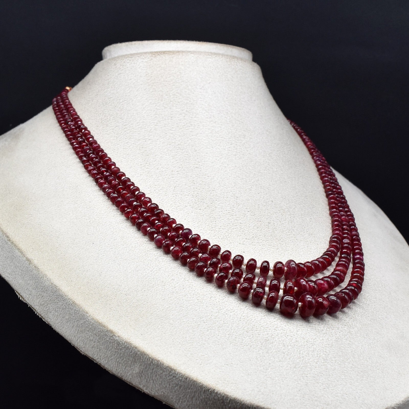 Certified Natural Spinel 319 Ct Pearl Beads Party Necklace Round Gemstone