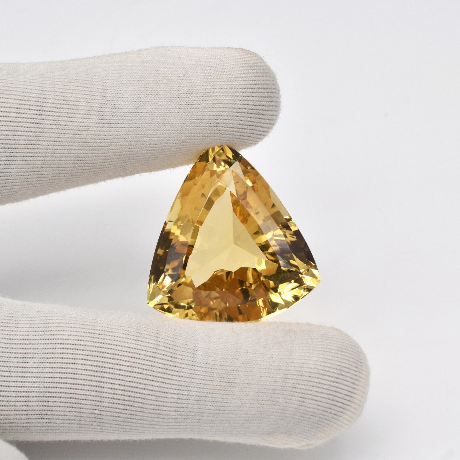 Certified Citrine Trillion 84.76 Ct Gemstone Pendant 34mm Loose Stone