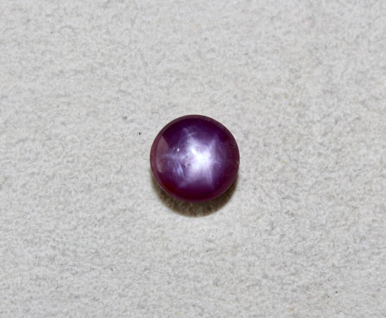 NATURAL 6 LINE STAR RUBY ROUND CABOCHON 6.35 CARATS GEMSTONE FOR RING PENDANT