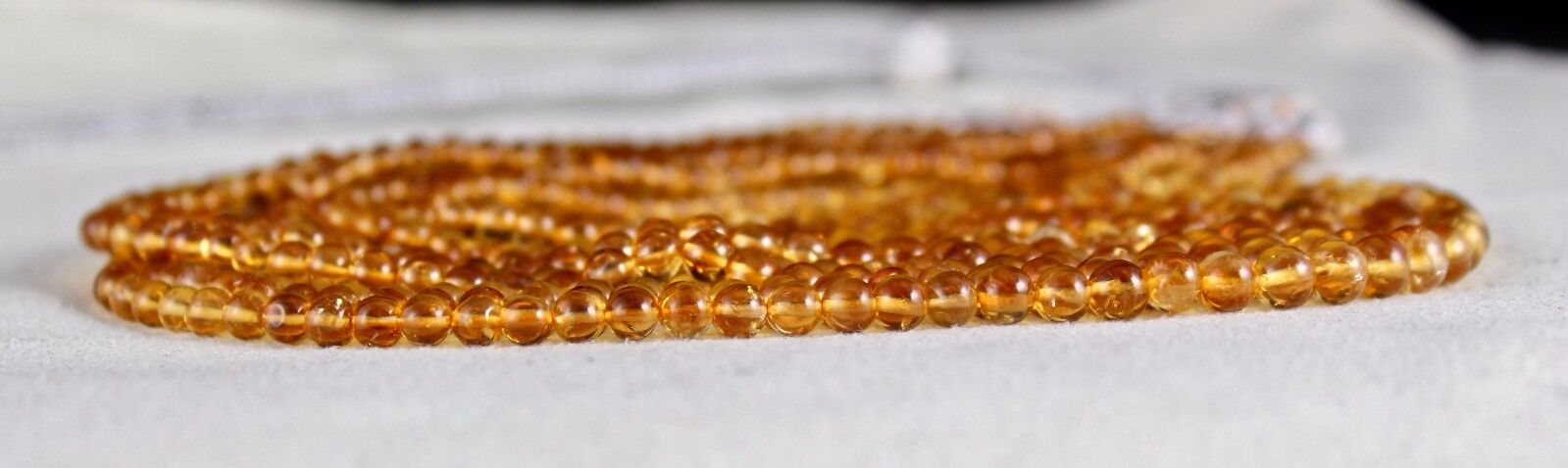 Natural Citrine Beads Round 6 L 419 Ct Yellow Gemstone Fashion Party Necklace