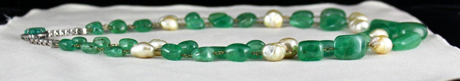 Certified Estate Aaa+ Natural Colombian Emerald 670 Ct Beads Necklace For Women