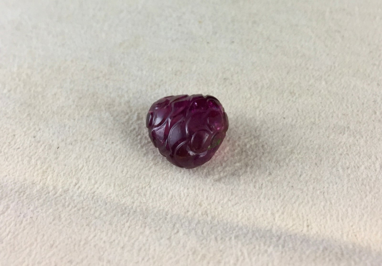 Natural Tourmaline Carved Cabochon 11.83 Ct Drilled Gemstone Bead For Pendant