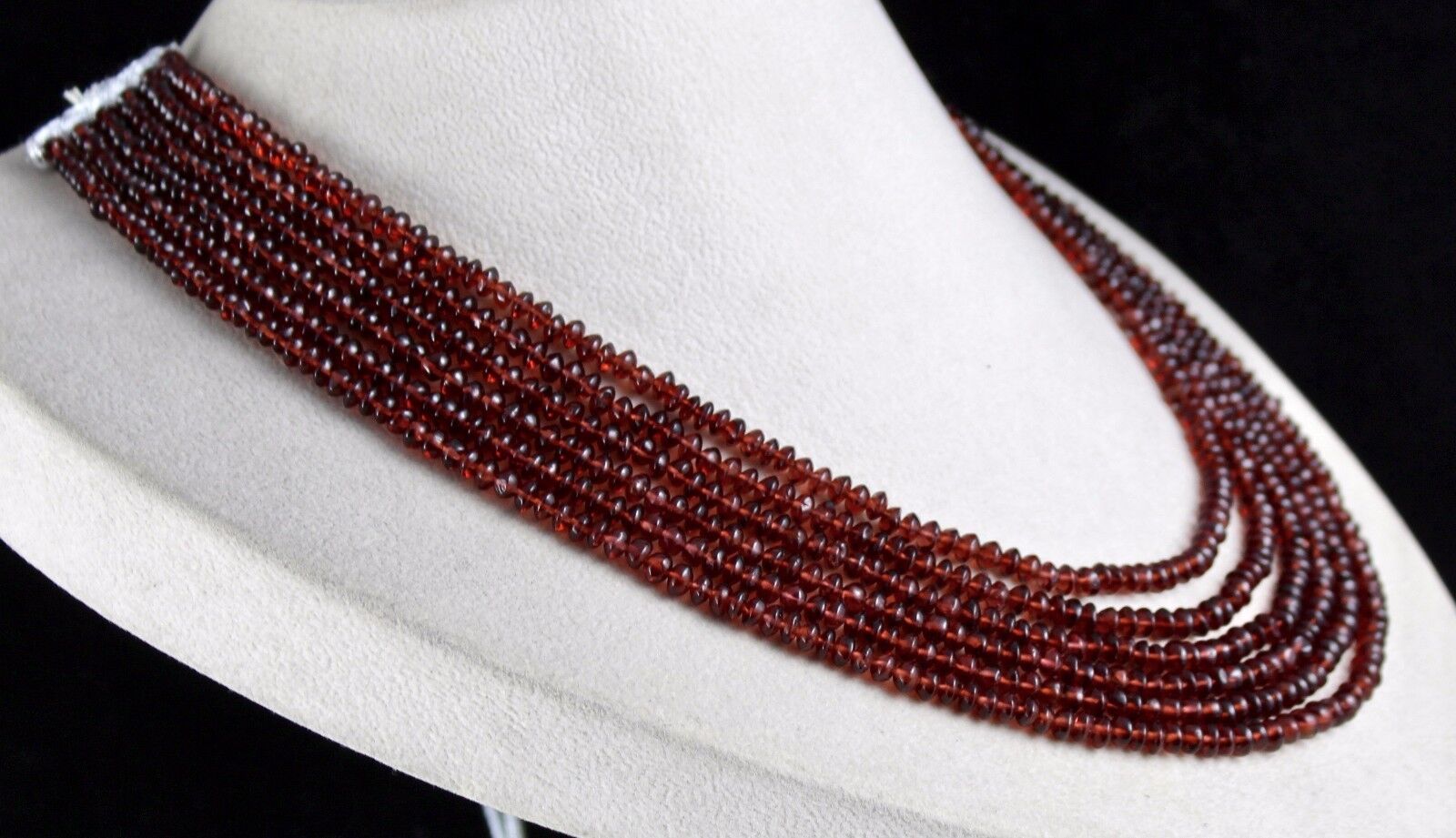 Natural Red Garnet Round 6 L 523 Ct Gemstone Fashion Beaded Necklace Accessories