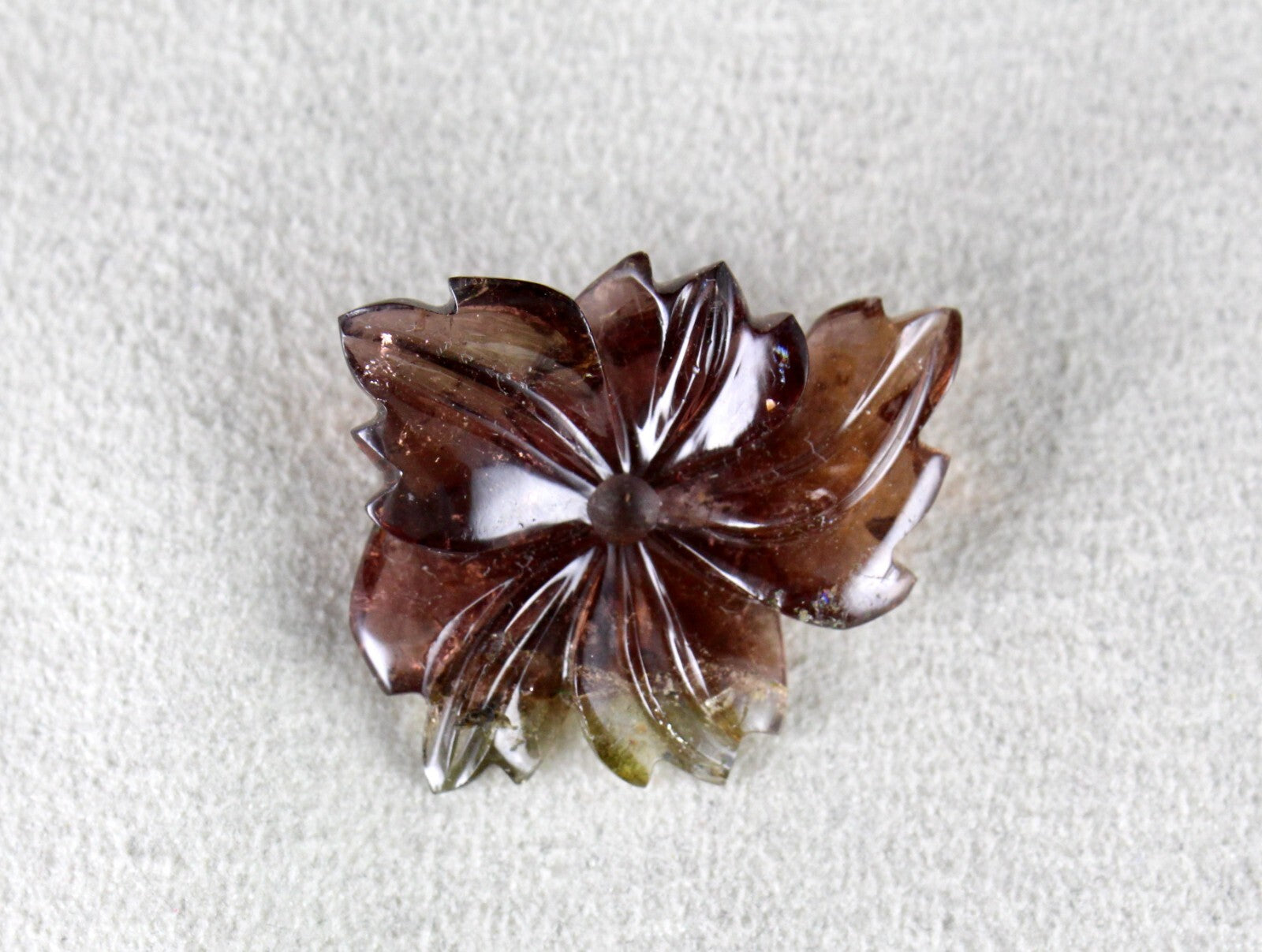 Natural Tourmaline 26.45 Ct Carved Flower Gemstone For Ring Pendant Design