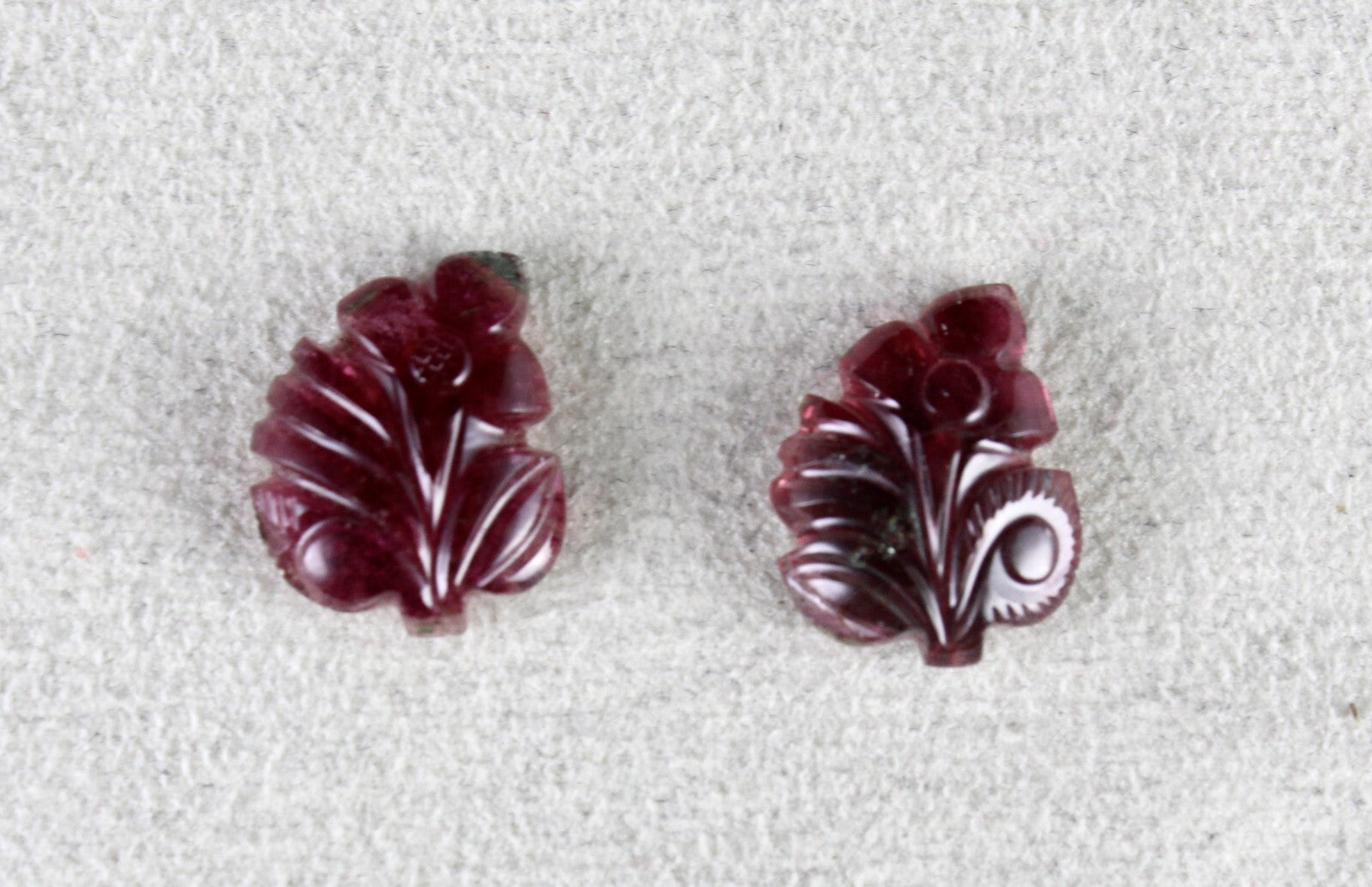 Natural Multi Pink Tourmaline 14.28ct Carved Gemstone Earring Pendant